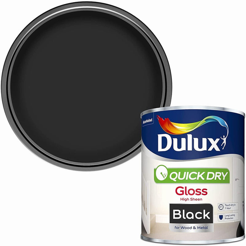 Dulux QD Gloss Black 750ml