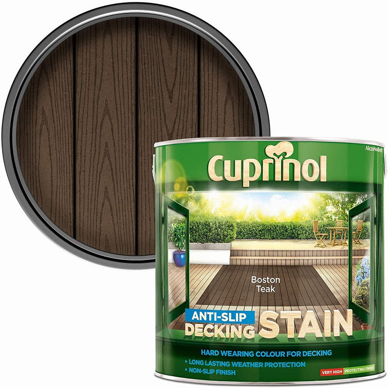 Cuprinol Anti-Slip Deck/Stain Boston Teak 2.5L