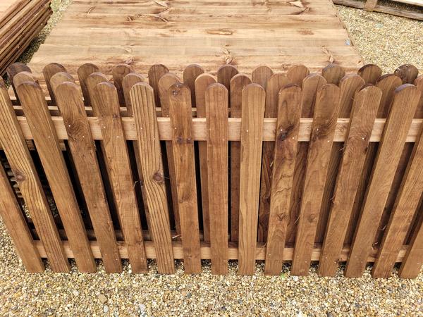 Palisade Rounded Fence Panel Brown