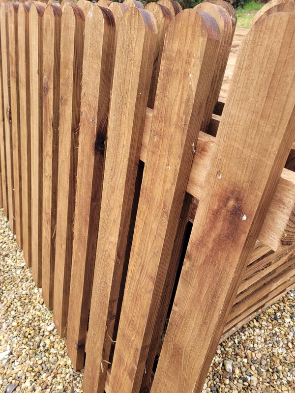 Palisade Rounded Fence Panel Brown