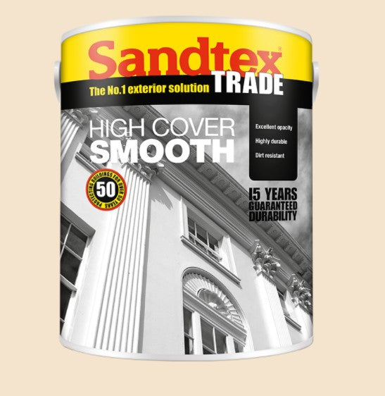 Sandtex Trade HC Smooth Magnolia 5L Masonry Paint