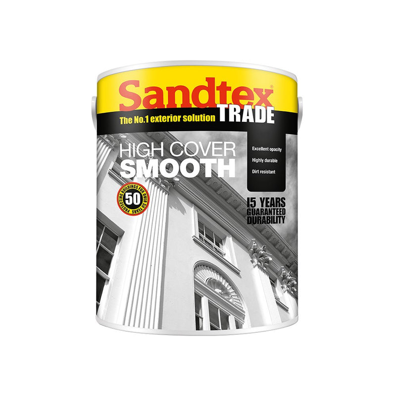 Sandtex Trade HC Smooth Plymouth Grey 5L Masonry Paint