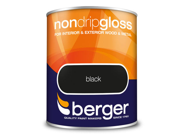 Berger Non Drip Gloss Black 750ml