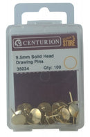 9.5mm Solid Head Drawing Pin 100pk