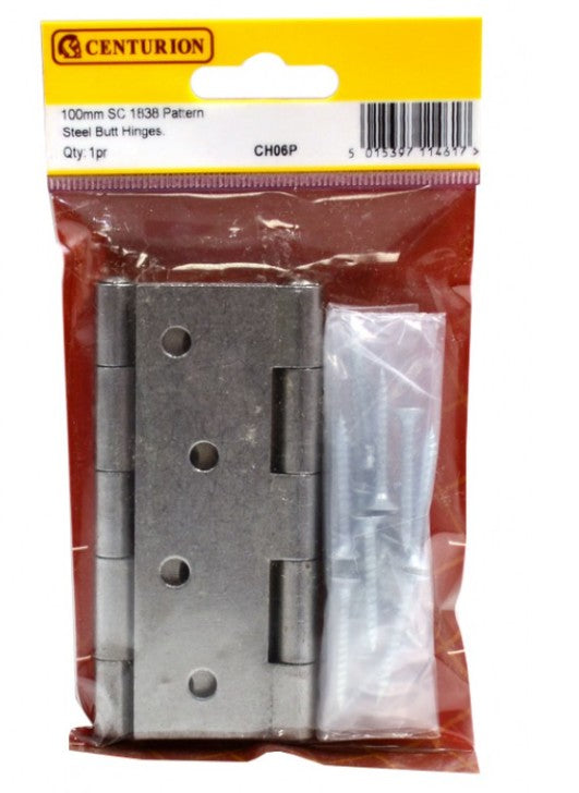 100mm SC 1838 Pattern Steel Butt Hinge (1 pair)