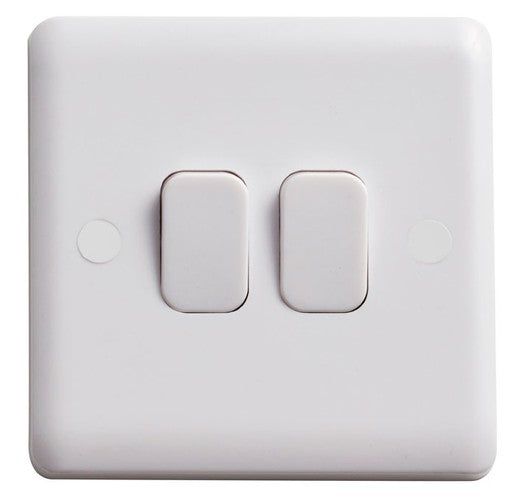 Vimark Curve 10A 2G 2W Plate Switch