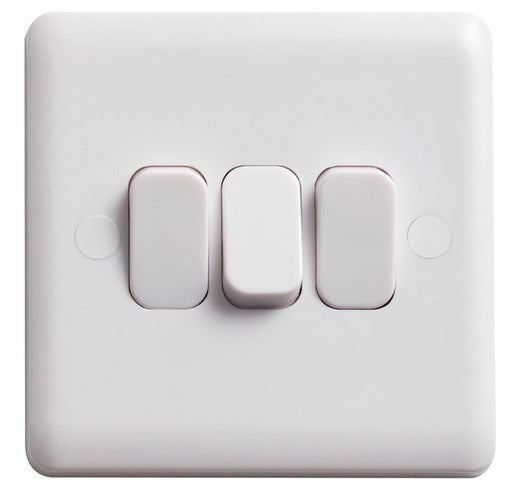 Vimark Curve 10A 3G 2W Plate Switch