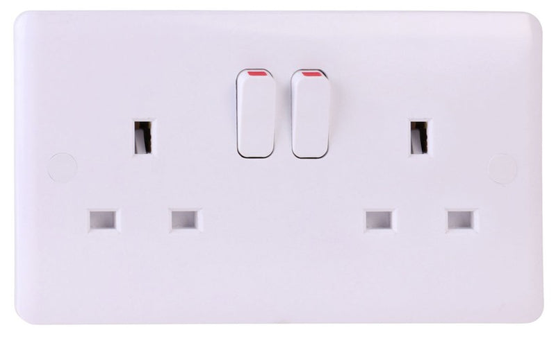 Vimark Curve 13A 2G SP Switched Socket