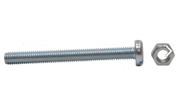 M5 x 50mm ZP Machine Screws & Nuts  (Pack of 8)