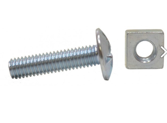 M6 x 25mm ZP Roofing Bolts  (Pack of 8)