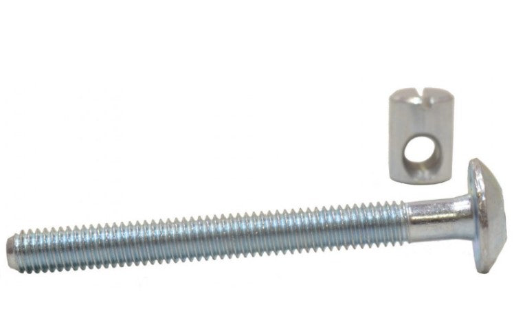 M6 x 60mm ZP Furniture Bolts & Nuts  (Pack of 2)