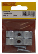 50mm ZP Turn Button 2pk
