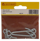 75mm (3") ZP Gate Hook & Eyes  (Pack of 2)