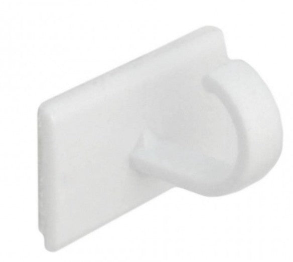 30mm x 20mm White Self Adhesive Cup Hooks (Pack of 6)