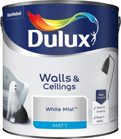 Dulux Matt Emulsion White Mist 2.5 Litre