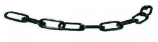 5mm x 28mm Black Welded Steel Coil Chain Per Metre