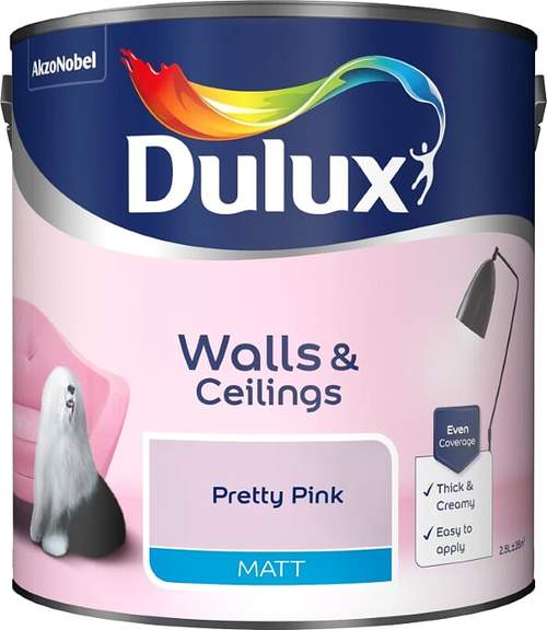 Dulux Matt Emulsion Pretty Pink 2.5 Litre