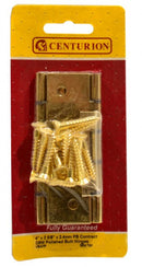 4" x 2 5/8" x 2.4mm PB Contract Butt Hinges DSW Polished (1pr)