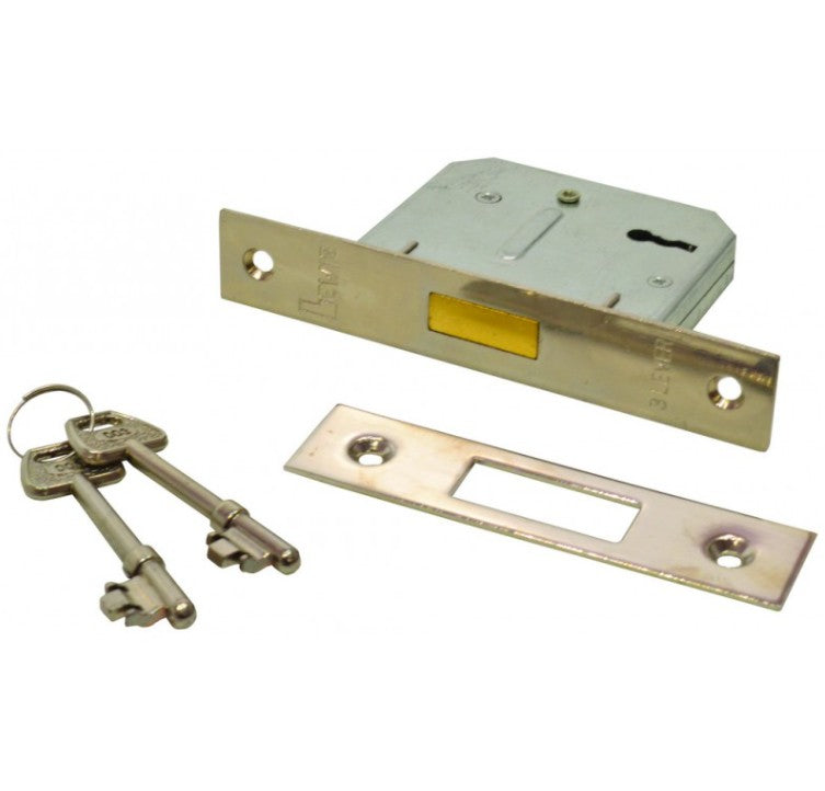 63mm (2 1/2") NP 3 Lever Mortice Deadlock