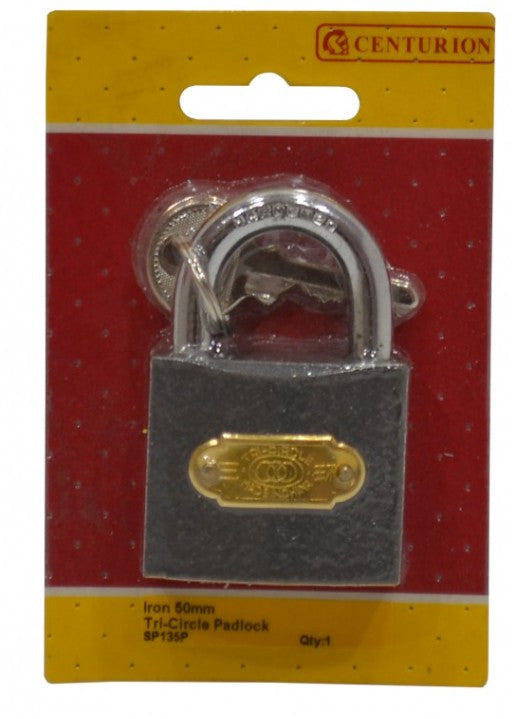 50mm Iron Tri-Circle Padlock