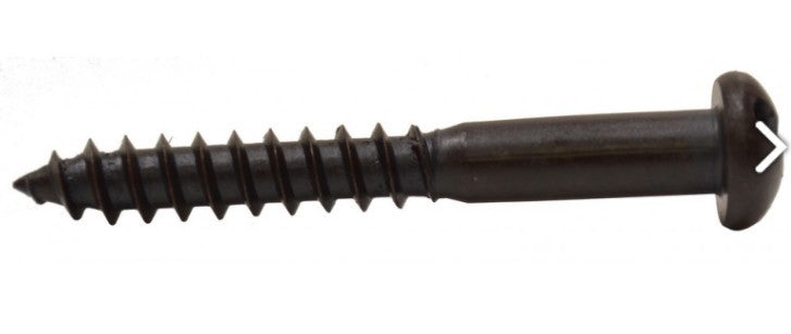 1 1/2" x 10 BJP Slotted Round Head Woodscrews (Pack of 8)