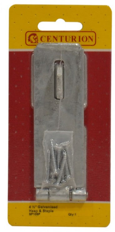 115mm (4 1/2") BZP Safety Hasp & Staple