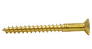 2" x 10 SC Slotted Brass Screws Countersunk (Pack of 3)