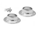 25mm (1") CP Wardrobe Rod Sockets (Pack of 2)