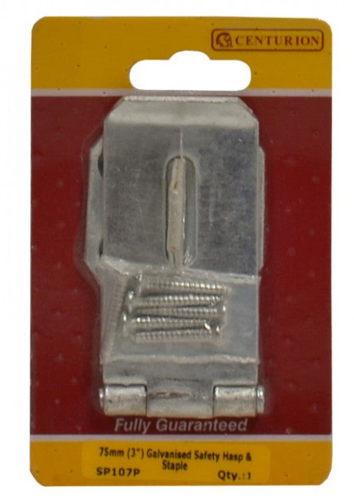 75mm (3") BZP Safety Hasp & Staple