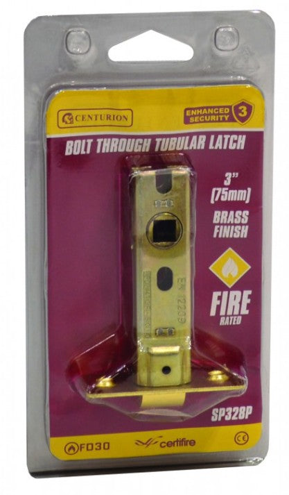 75mm EB Bolt Through Tubular Latch CE Fire Rated