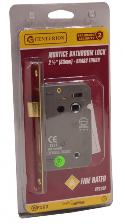 63mm (2 1/2") EB Mortice Bathroom Lock