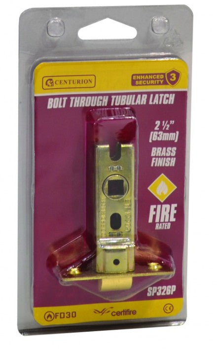 63mm EB Bolt Through Tubular Latch CE Fire Rated