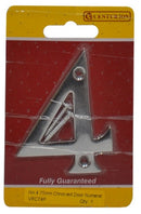 75mm (3") CP Victorian No 4 Door Number