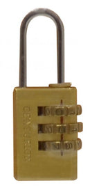 Combination Padlock - Brass - 20mm (3 wheel)
