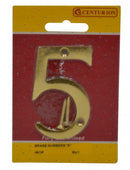 75mm (3") PB Victorian No 5 Door Number