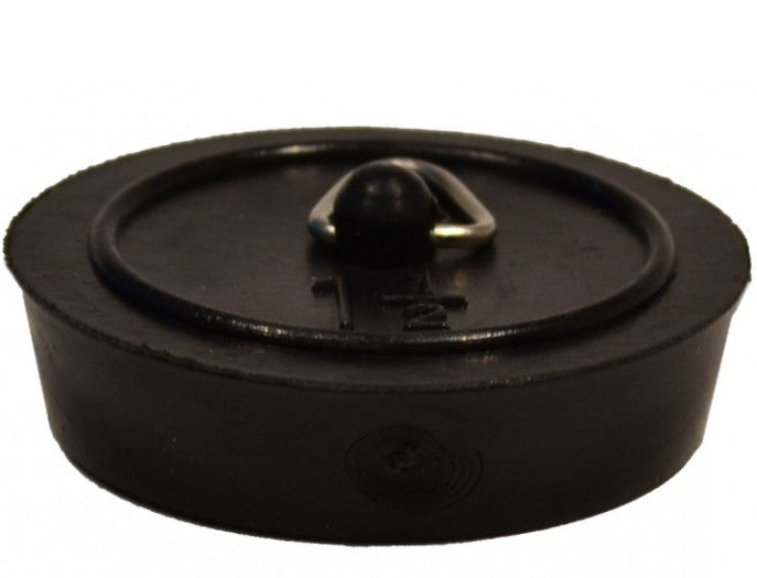 Plug - Sink Bath - Black - 1 1/2"