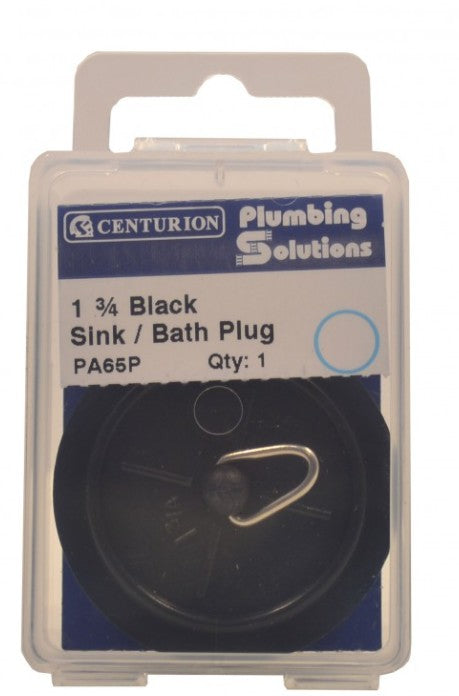 Plug - Sink Bath - Black - 1 3/4"