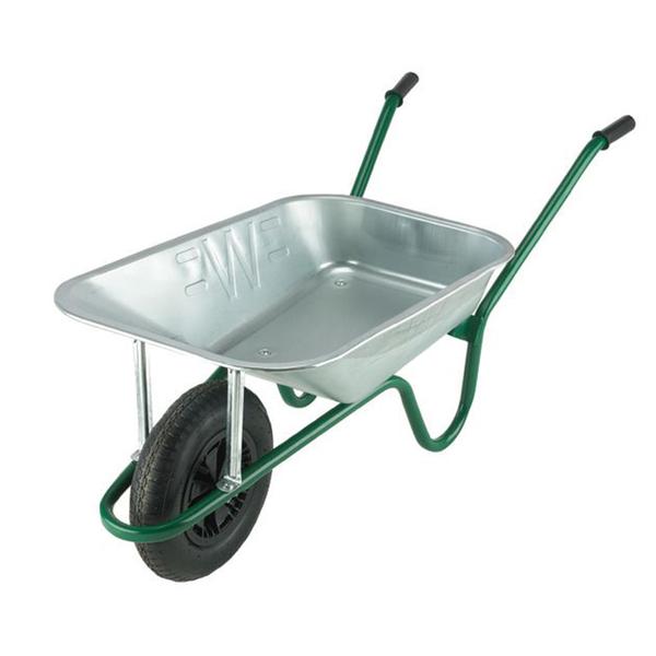 Wheelbarrow - Contractor 85L Galvanised With Pneumatic Tyre