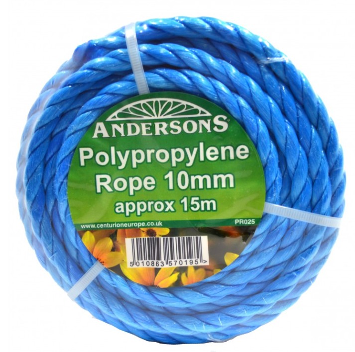 10mm x 15m Polypropylene Rope Mini Coils