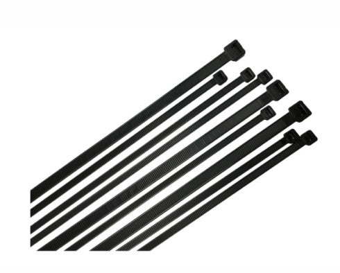 7.6x380mm Nylon Cable Tie Black (Bag of 100)