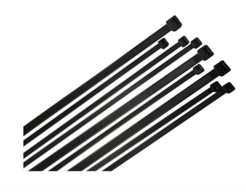 4.8x200mm Nylon Cable Tie Black (Bag of 100)