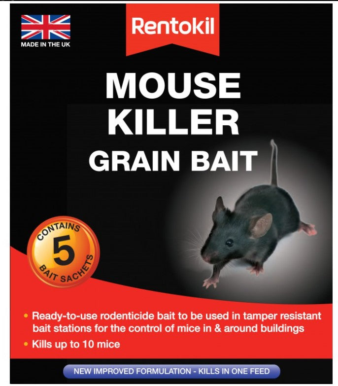 Rentokil Mouse Killer Grain Bait - 5 Sachet