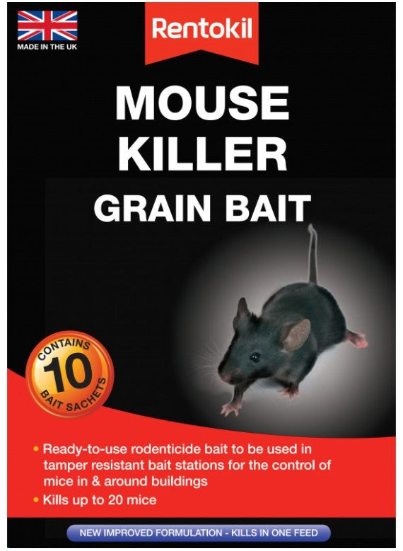 Rentokil Mouse Killer Grain Bait - 10 Sachet