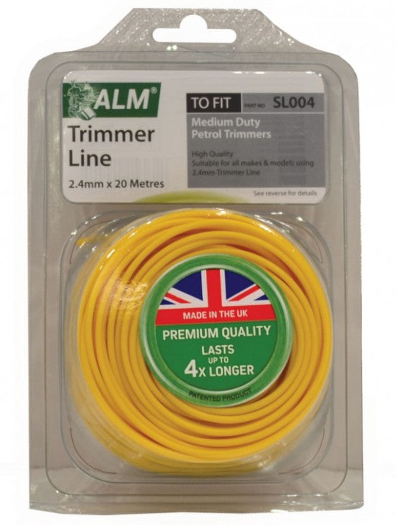 SL004 ALM 2.4mm x 20m Yellow Trimmer Line