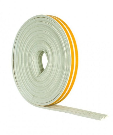 Warmseal 5m White 'E' Profile Longlife Foam Draught Excluder