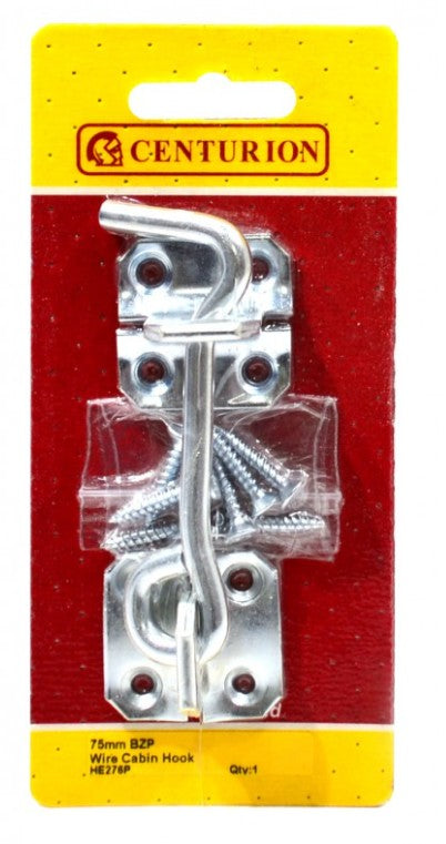 75mm (3") BZP Wire Cabin Hook