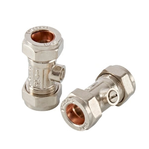 15mm Chrome Standard Straight Isolating Valve