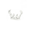 Talon 15mm Double Hinged Pipe Clip Single White