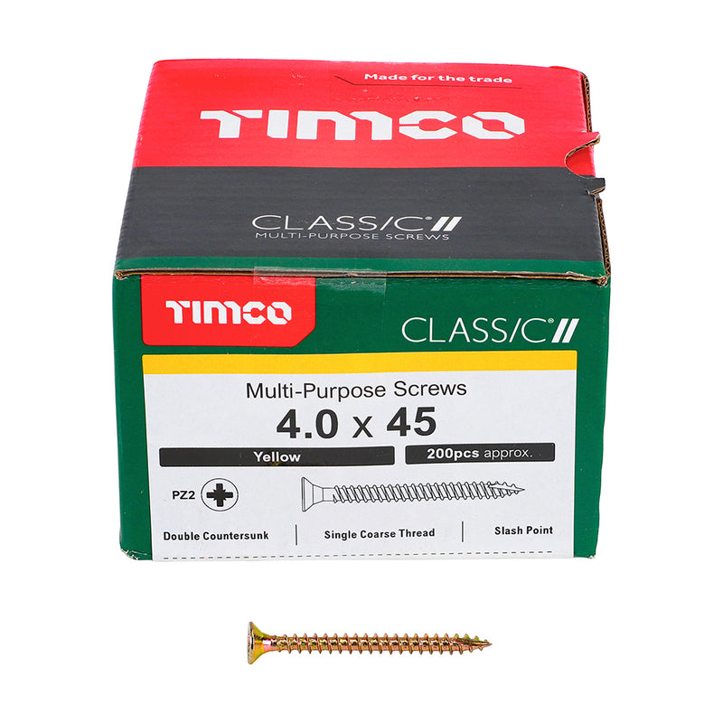 Classic Screw PZ2 Box of 200 4.0 x 45mm