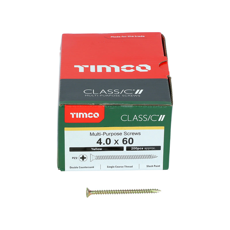 Classic Screw PZ2 Box of 200 4.0 x 60mm